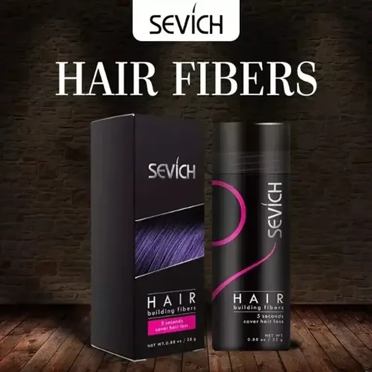 Fibras Sevich Naturales Relleno Calvicie Colores 25g Stgo. 16