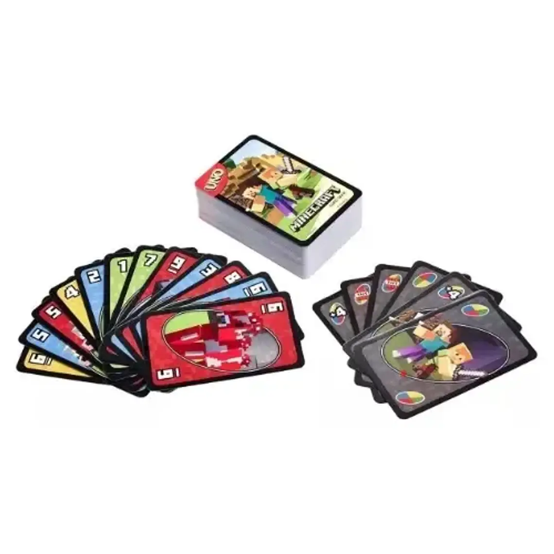 Juego De Carta Uno Diversión Minecraft Multicolor Calidad 2
