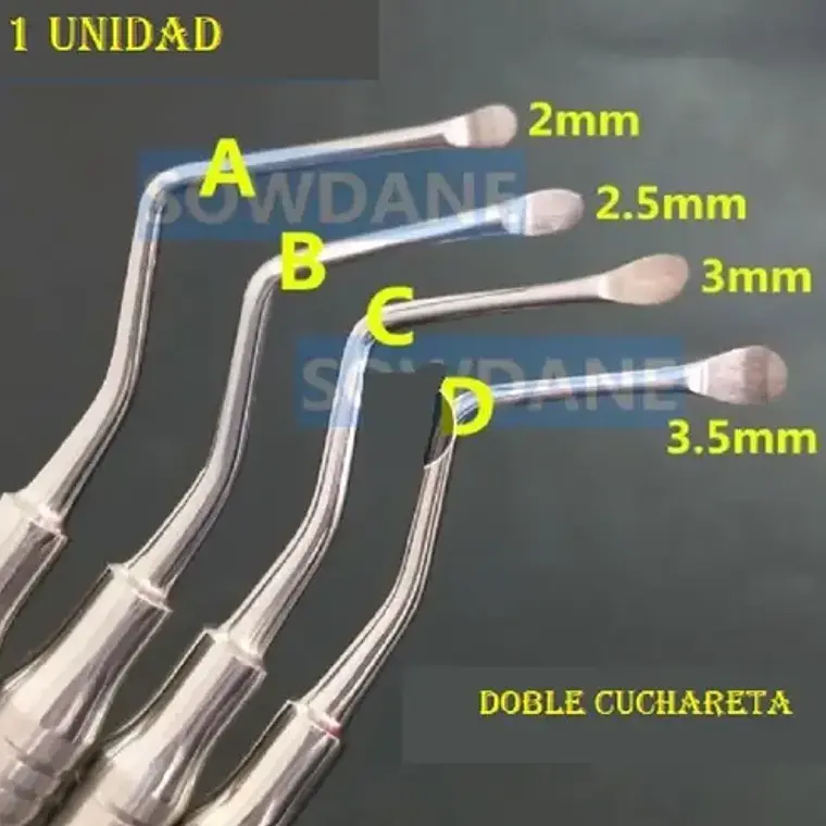 Cuchareta De Caries Doble Tipo Maillefer Medidas Santiago 17