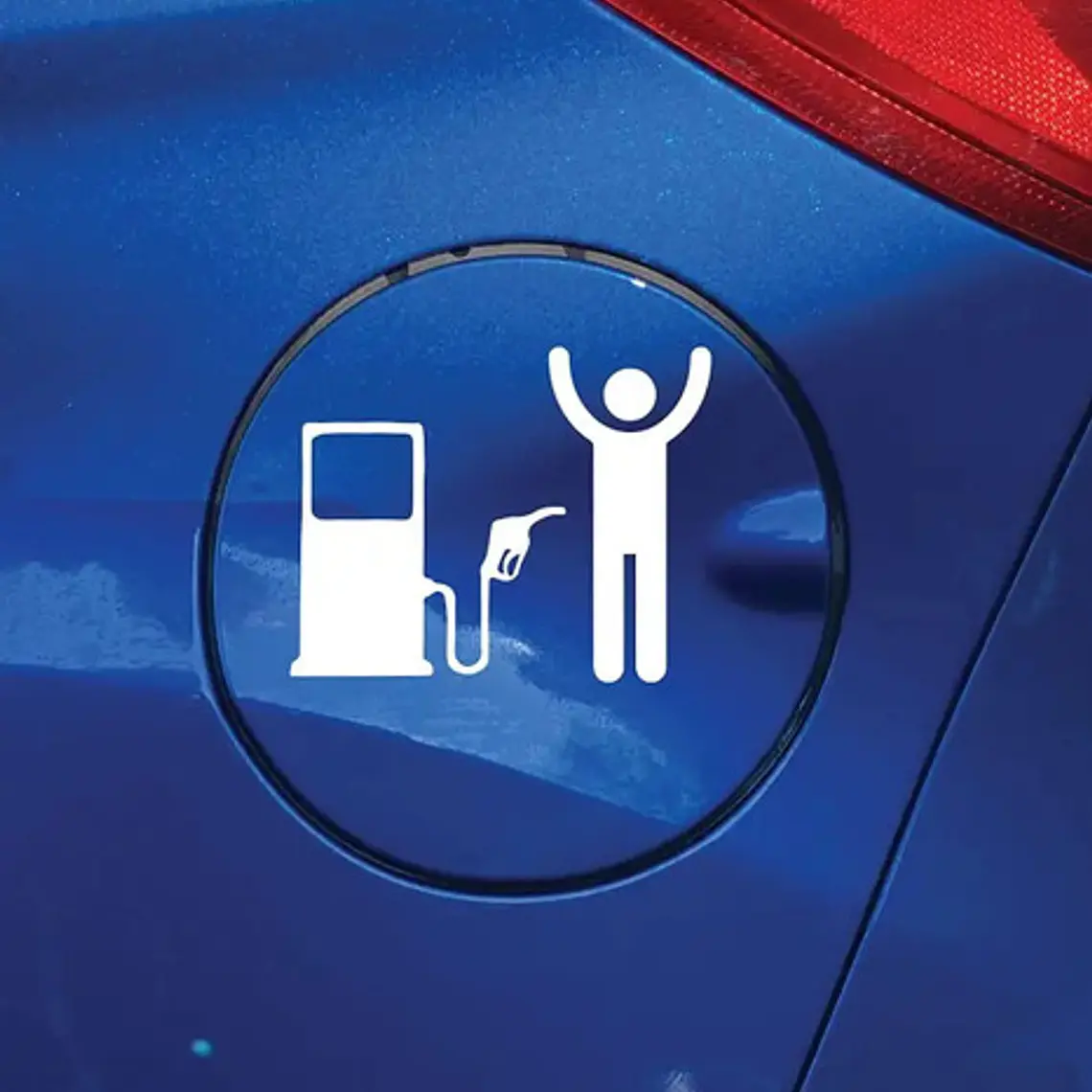 Sticker Autoadhesivo Para Automóvil Modelo Asalto Bencina 2