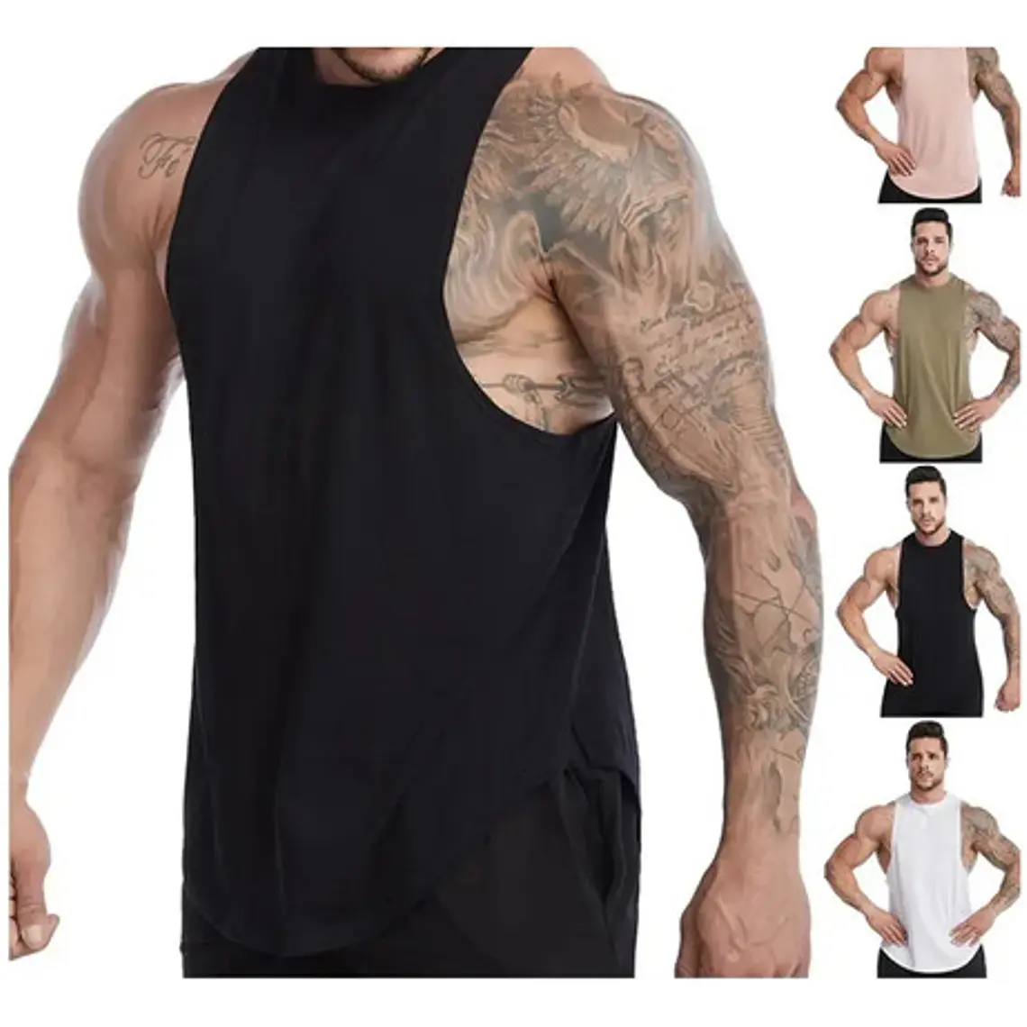 Polera Musculosa Sudadera Hombre Gimnasio Spandex Calidad 3