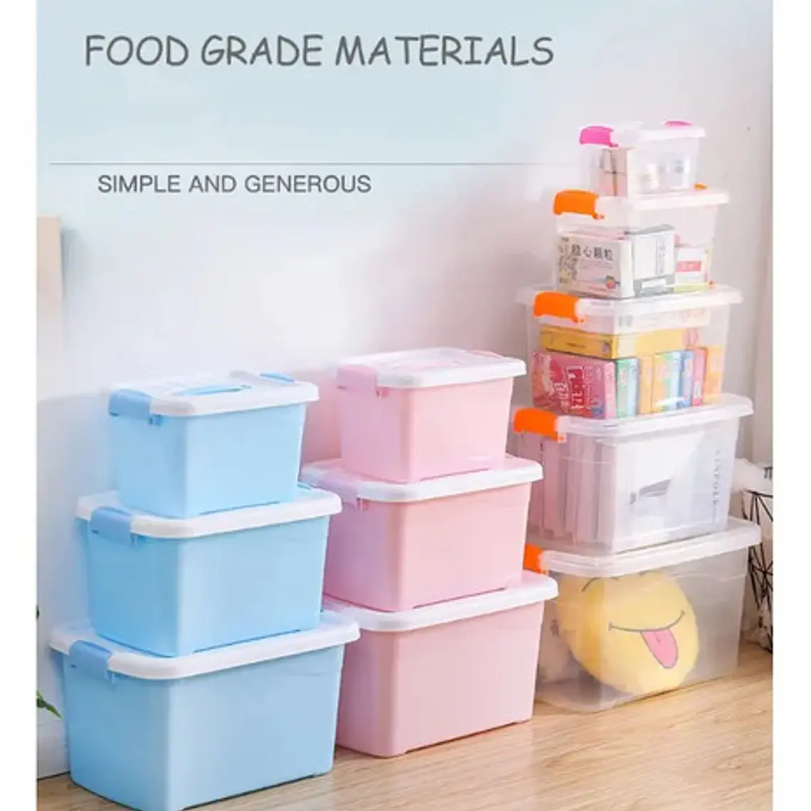 Caja Organizadora Xxxl Con Rueda 170l Resistente Colores  12