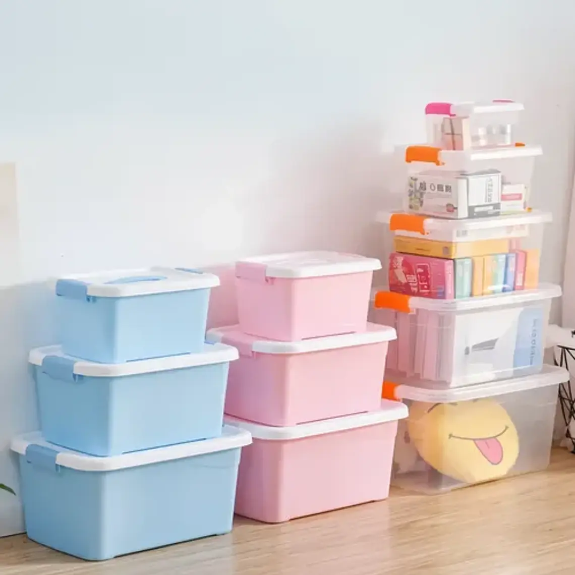 Caja Organizadora Xxxl Con Rueda 170l Resistente Colores  19