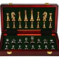 Tablero Ajedrez Deluxe Piezas Metálicas Doradas Y Plateadas - Miniatura 1