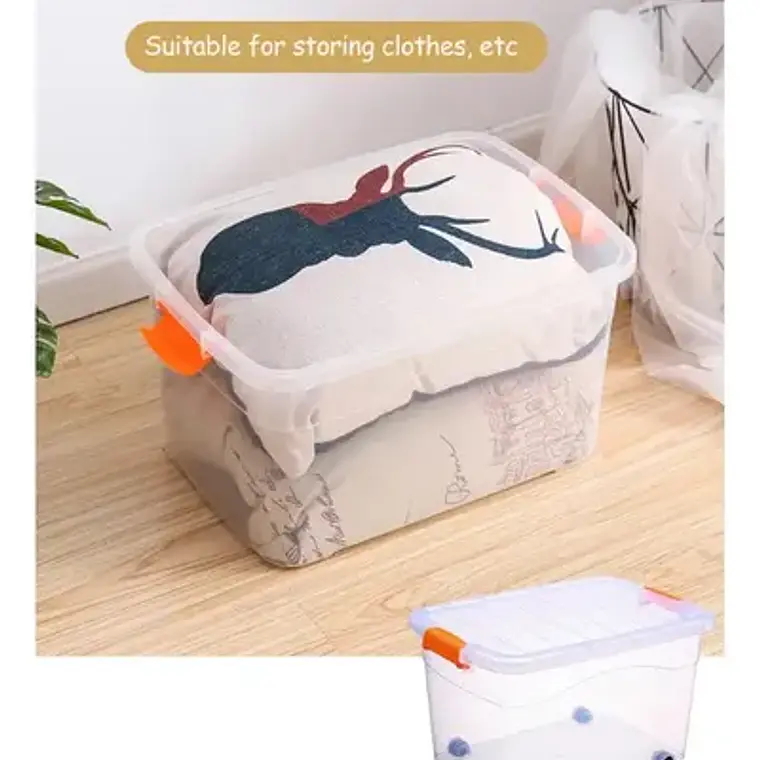 Caja Organizadora Xl Con Ruedas Resistente 120l Colores  14