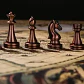 Tablero Ajedrez Deluxe Piezas Metálicas Cobre Y Bronce 29cm - Miniatura 4