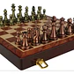 Tablero Ajedrez Deluxe Piezas Metálicas Cobre Y Bronce 40x40 - Miniatura 2
