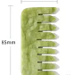 Peineta De Piedra Jade Verde Masaje Capilar - Miniatura 3
