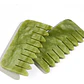 Peineta De Piedra Jade Verde Masaje Capilar - Miniatura 5