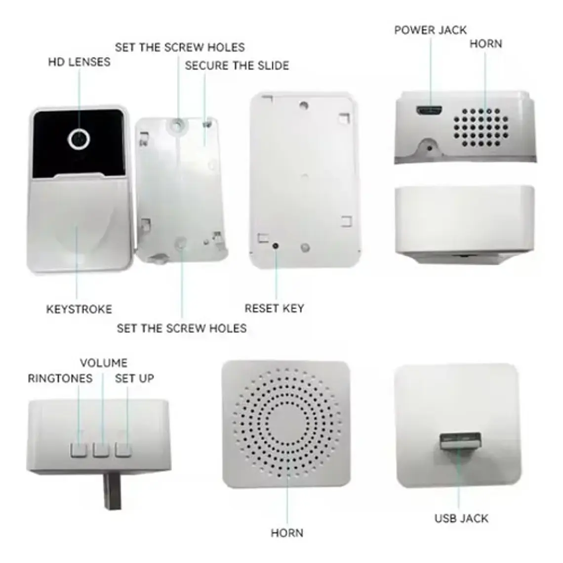 Timbre Cámara Wifi Hd Tuya Seguridad Video Inalámbric 7