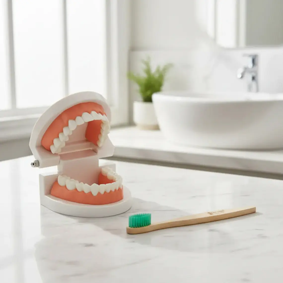 Modelo Dental Enseñanza Únicos Con Cepillo Bambú Pacard 9