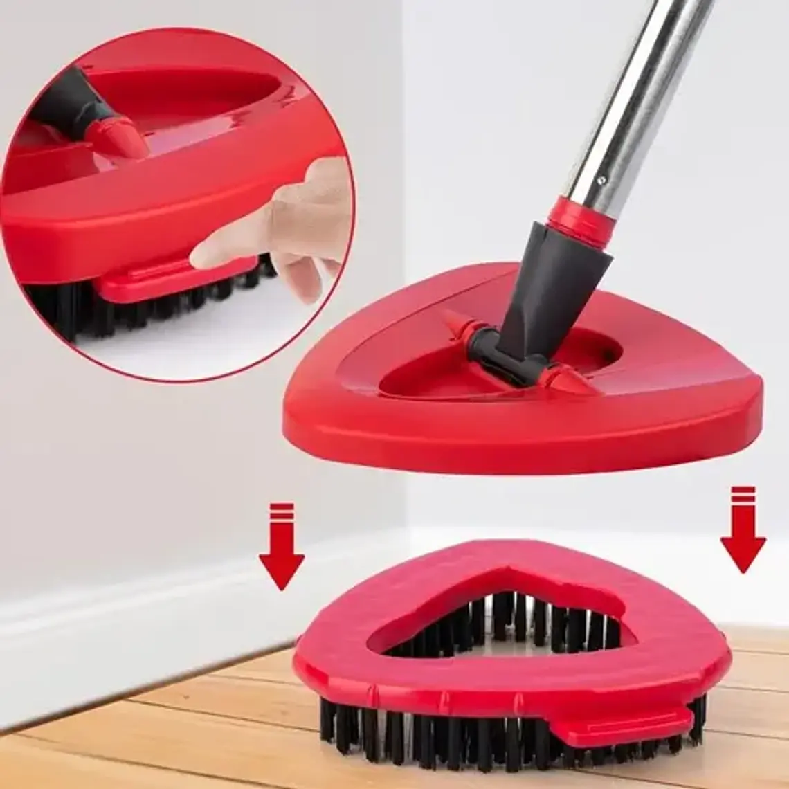 Repuesto Cepillo Mopa Balde Con Pedal Easy Wring & Clean Color Rojo 5