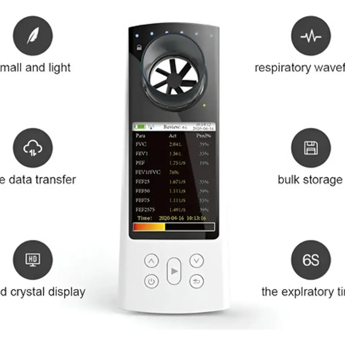 Espirómetro Contec Bluetooth Batería Recargable Sp80b 2