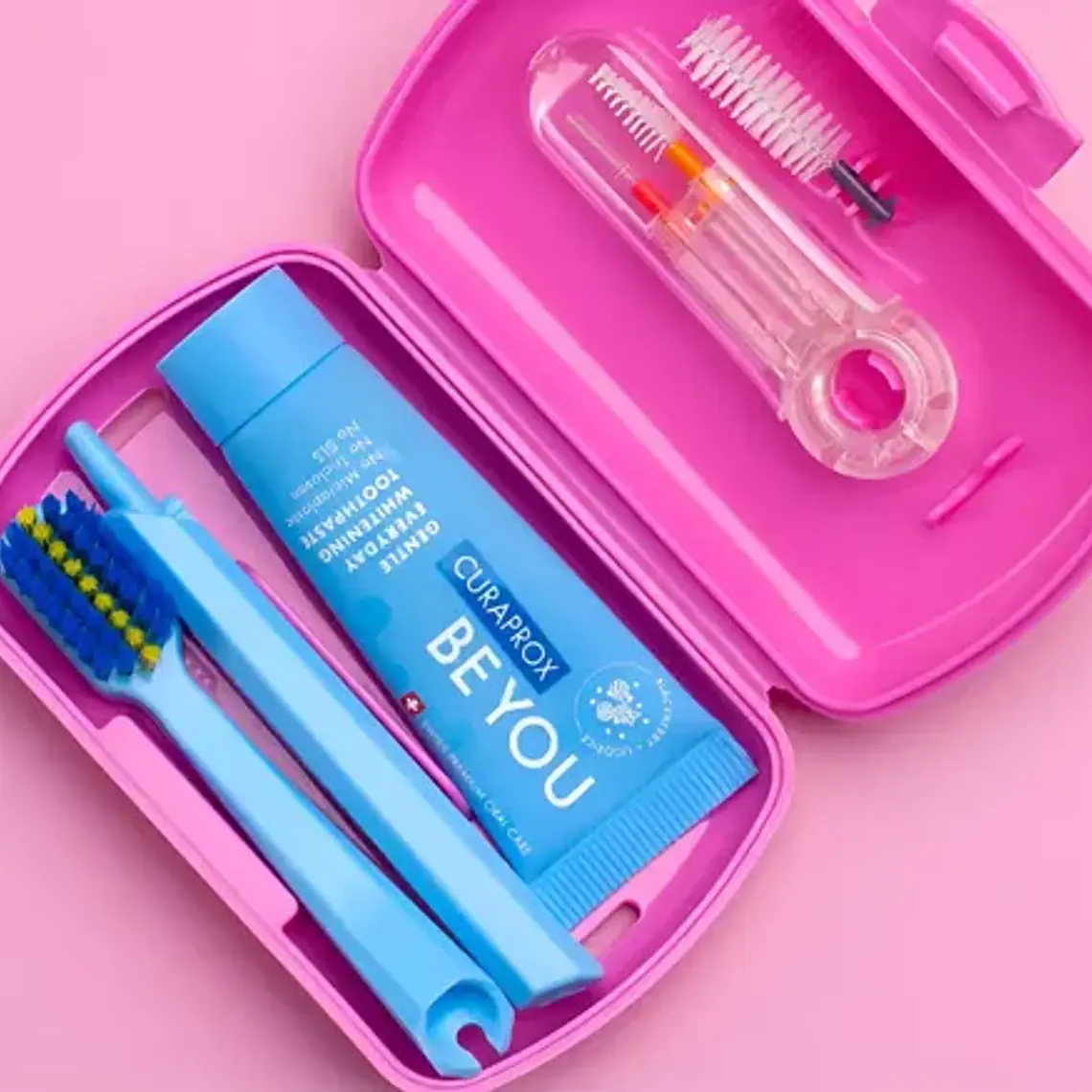 Set Dental Viaje Curaprox Ortodoncia Calidad Suiza Colores 2