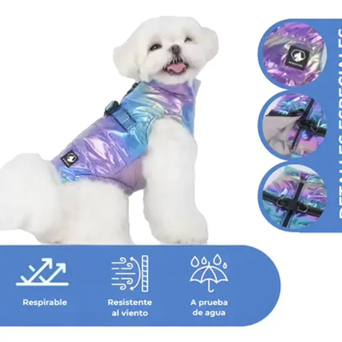 Parka Perro Mediano Galaxy Impermeable Wonderdog Mascotas 6