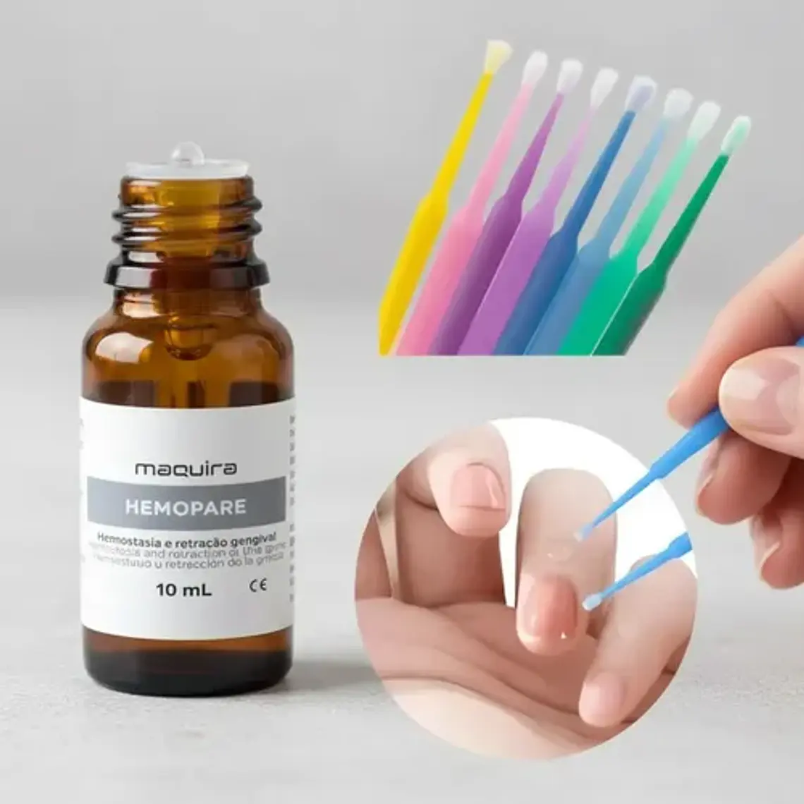 Solución Hemostática O Hemopare De 10 Ml + 100 Microbrush 7