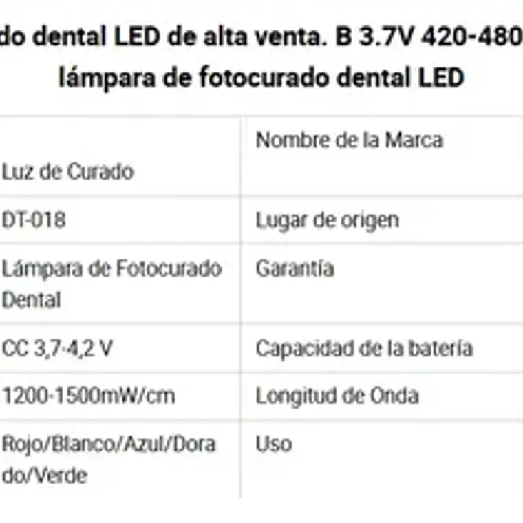 Lámpara Fotocurado Halógena Dental Tipo Pistola Calidad 7