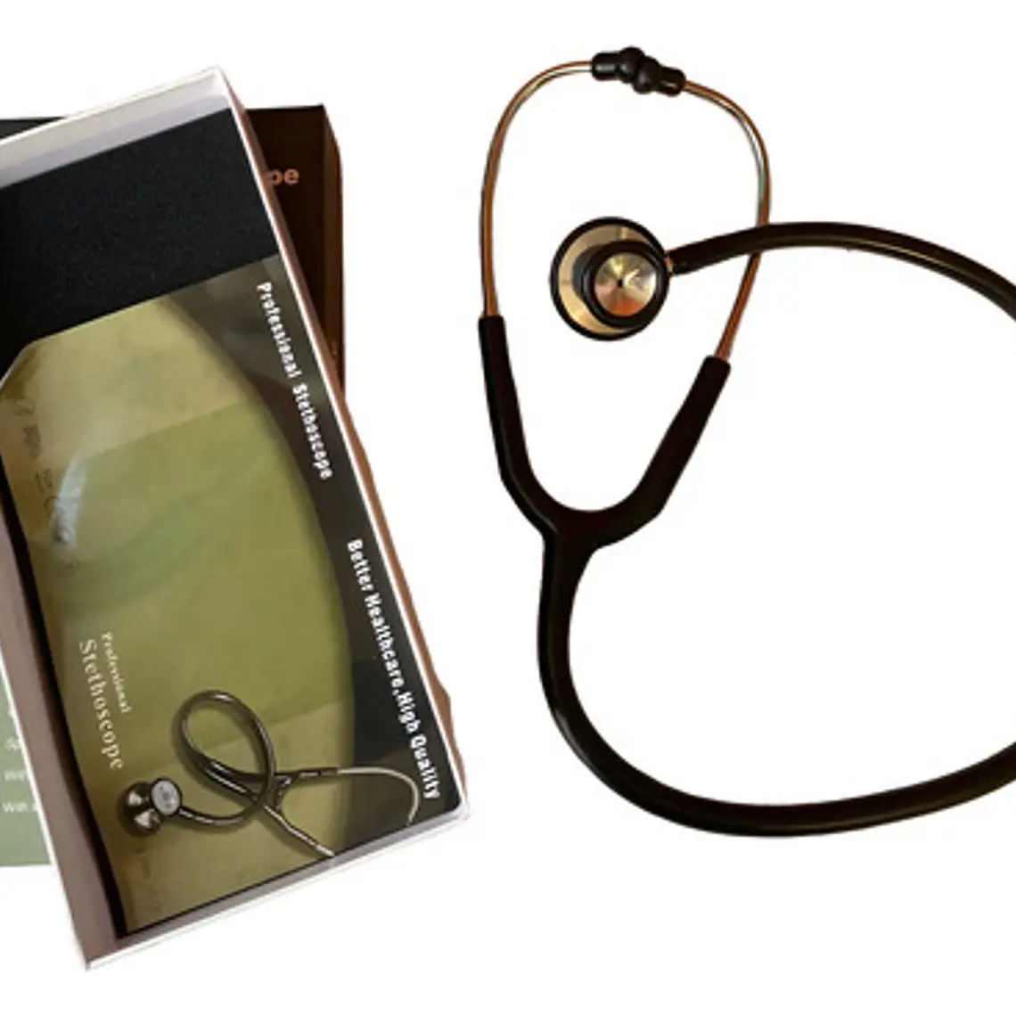 Estetoscopio Dual Fonendoscopio Doble Campana En Caja Negro 1