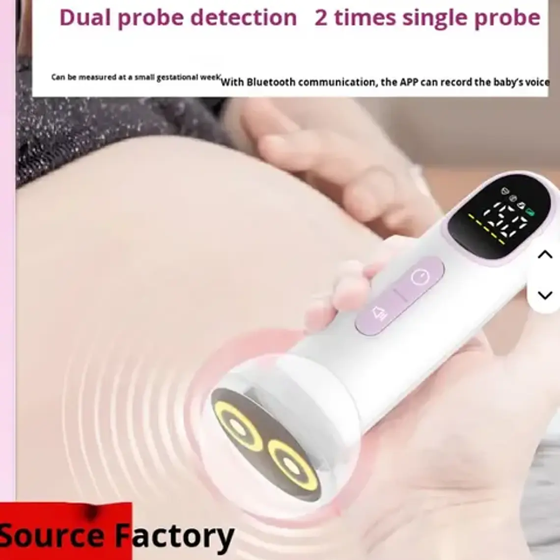 Monitor Fetal Doppler Usb Agudeza Doble Sonda Bluetooth 4