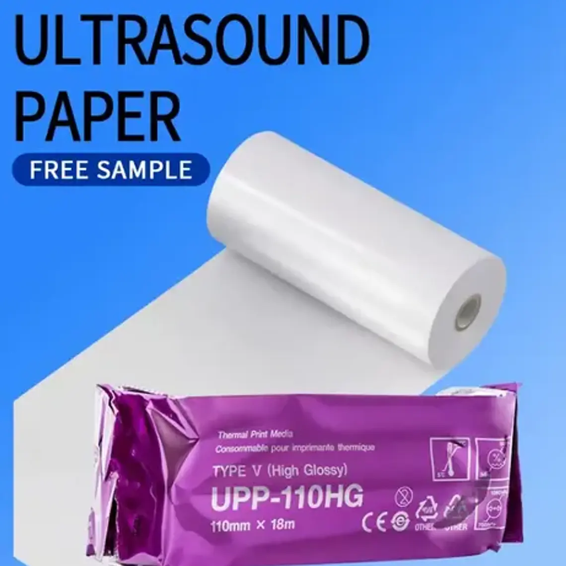 Pack 5 Papel Térmico Upp-110hg Para Impresora Sony 3