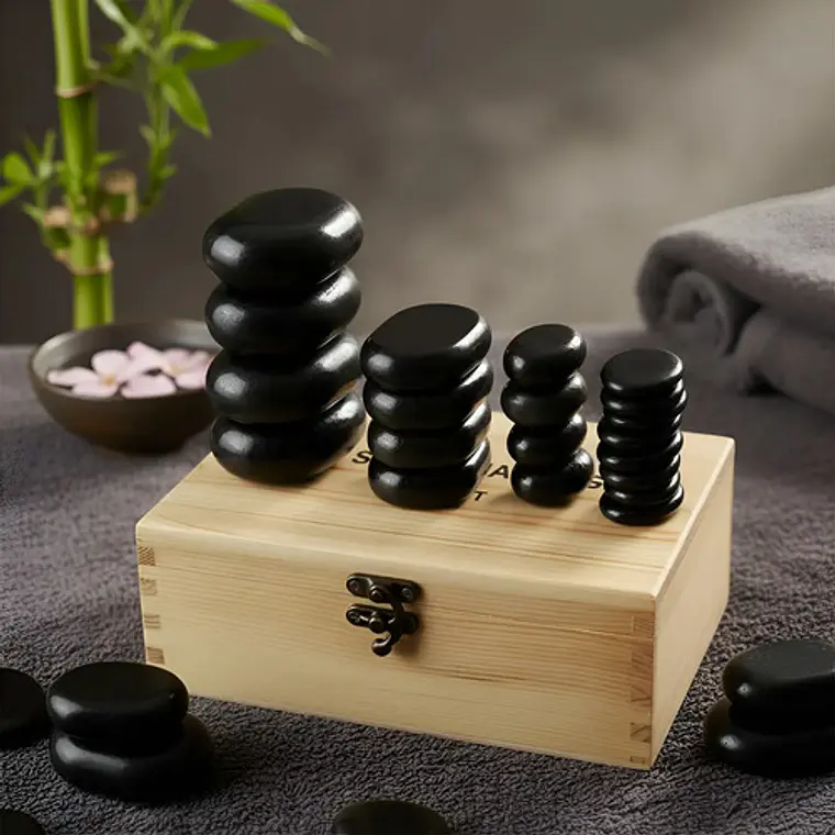 Piedras Calientes Set 20 Piedras+ Maletin Masaje Profesional 2
