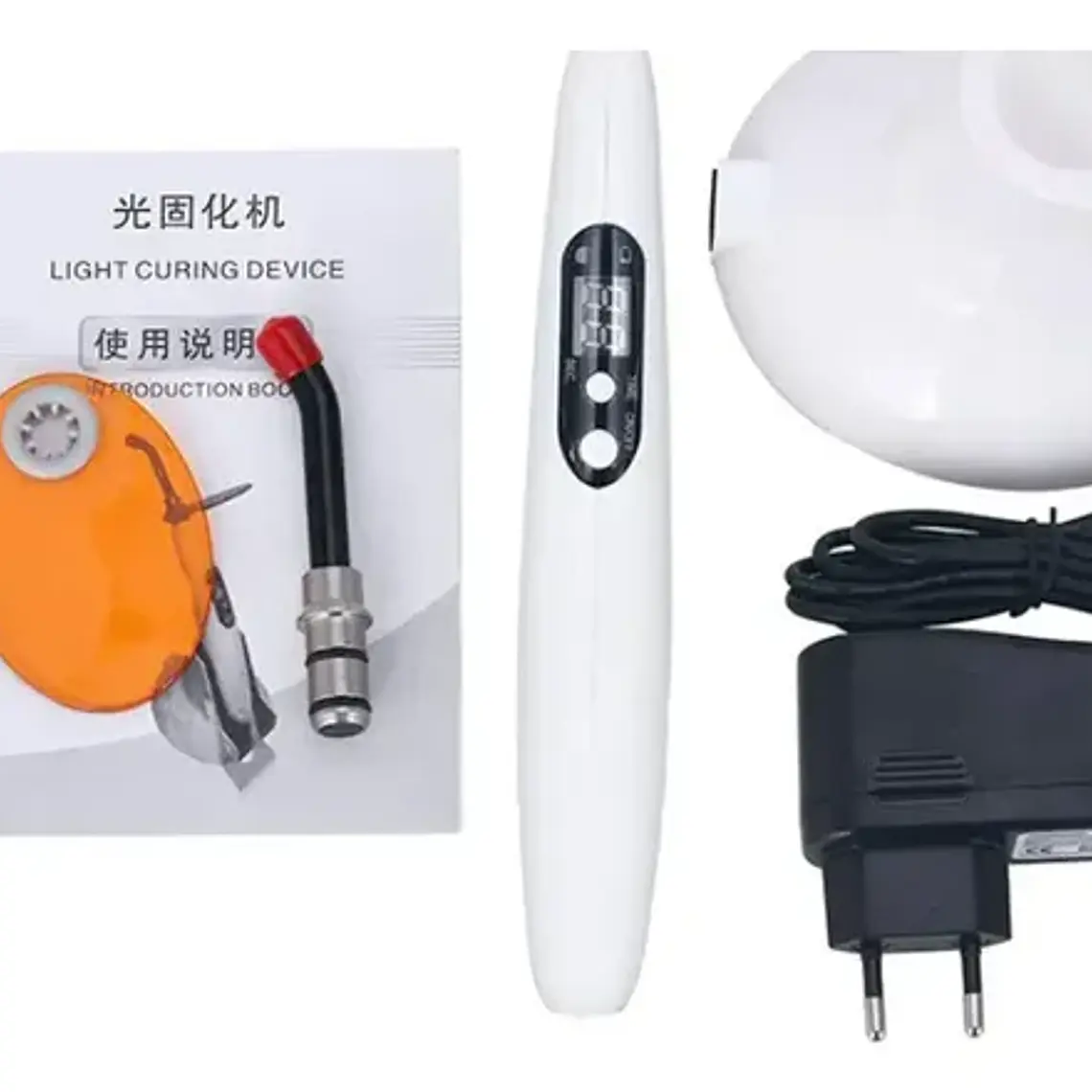 Lámpara Fotocurado Halógena Dental Inalámbrica Blanco 3