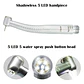 Turbina Dental Push Única 5 Led En Cabezal Premium Pacard Color Plateado Midwest - Miniatura 10