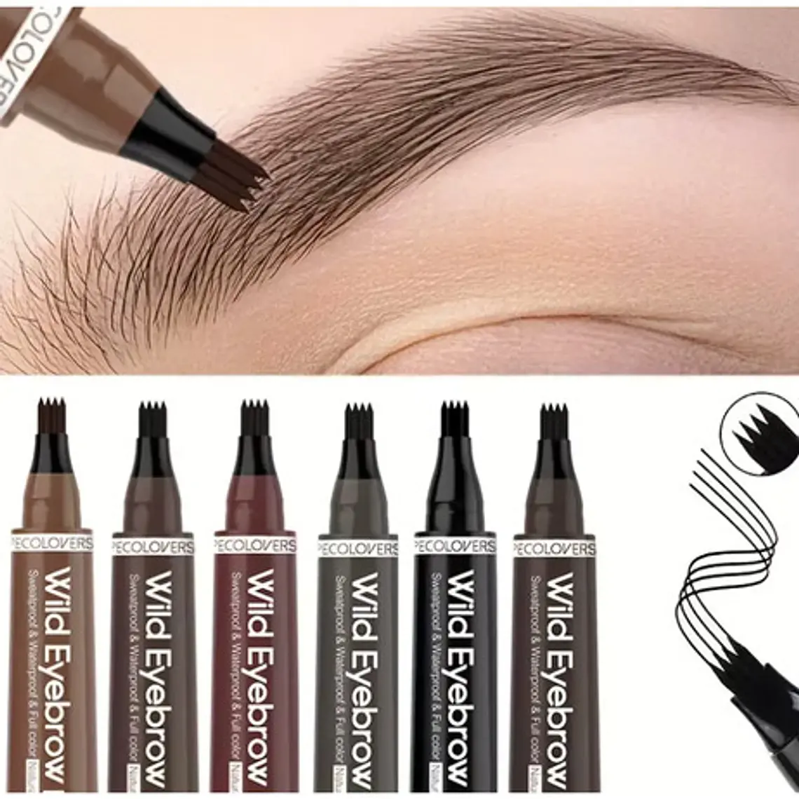 Lápiz Delineador Cejas Wild Eyebrow Microblanding 3d Colores 2