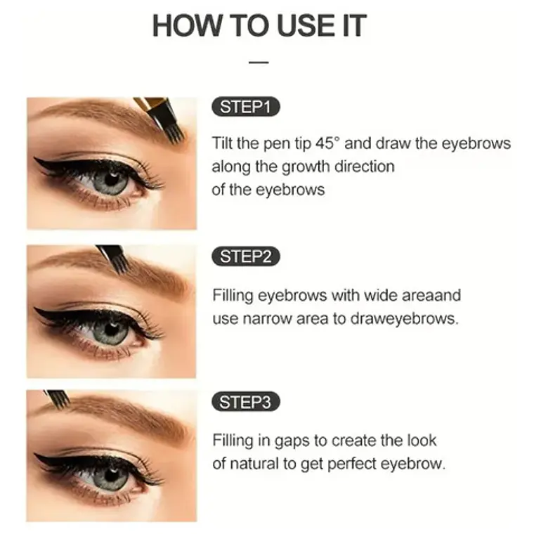 Lápiz Delineador Cejas Wild Eyebrow Microblanding 3d Colores 3