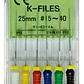 Limas K Files Set 6u Endodoncia Acero Medidas Variedades Color N10 31mm Todas Iguales - Miniatura 2