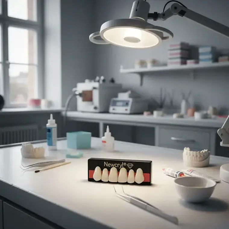 Tableta Dientes De Acrílico Newcryl 2 Capas Póstero Inferior 2