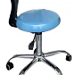 Taburete Silla Clínico Dental Médico Ergonómico Colores Asiento Celeste Plateado - Miniatura 1