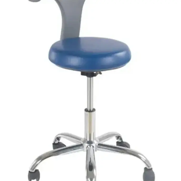 Taburete Silla Clínico Dental Médico Ergonómico Colores Asiento Rosa Plateado 3