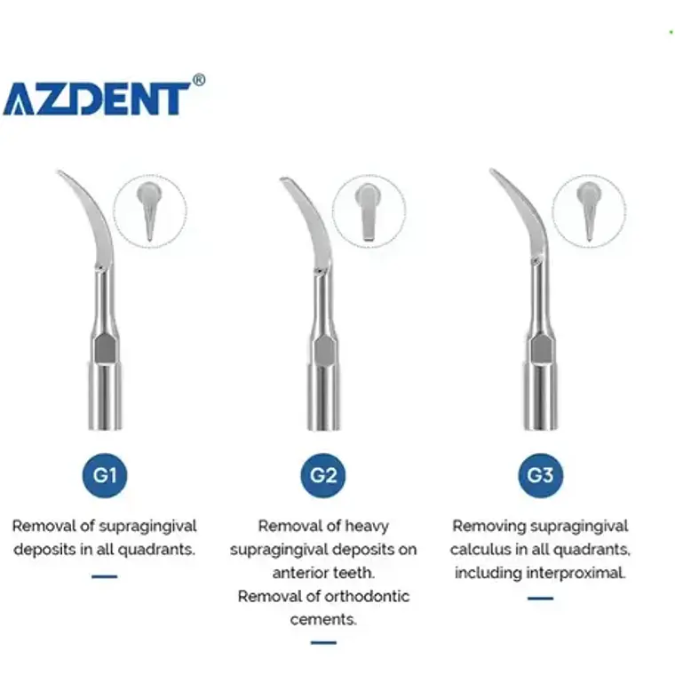 Scaler Dental Original Marca Azdent Con 3 Puntas Incluidas 5