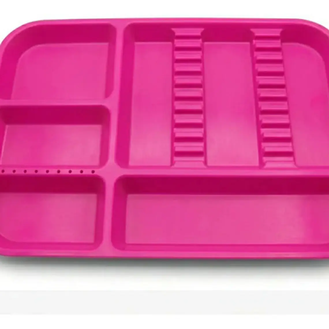 Bandeja Plástica Dental Secciones Calidad Colores 1 Unidad Color Fucsia 2