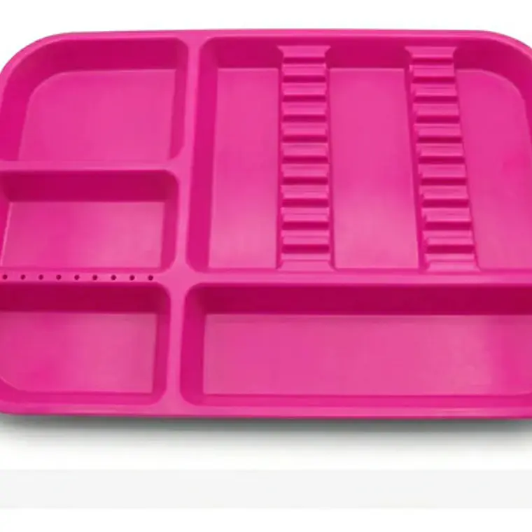 Bandeja Plástica Dental Secciones Calidad Colores 1 Unidad Color Fucsia 2
