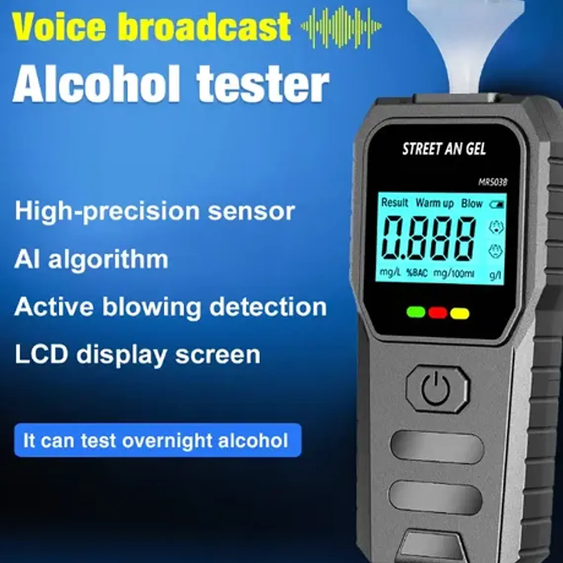 Alcoholímetro Alcotest Precisión Dual Core Lcd Voz El Mejor 9