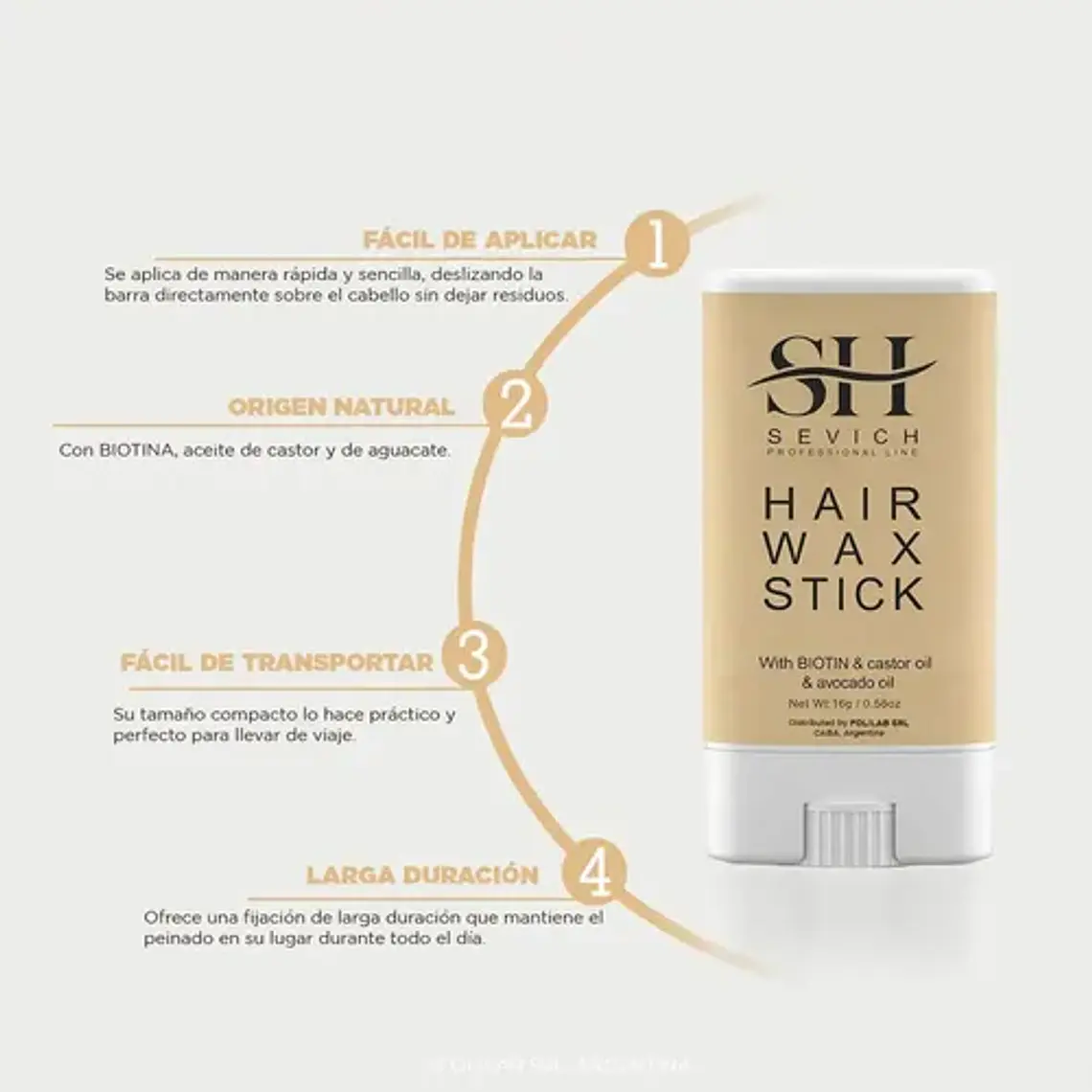 Hair Wax Stick Cera Capilar En Barra Control Frizz Peinado 3