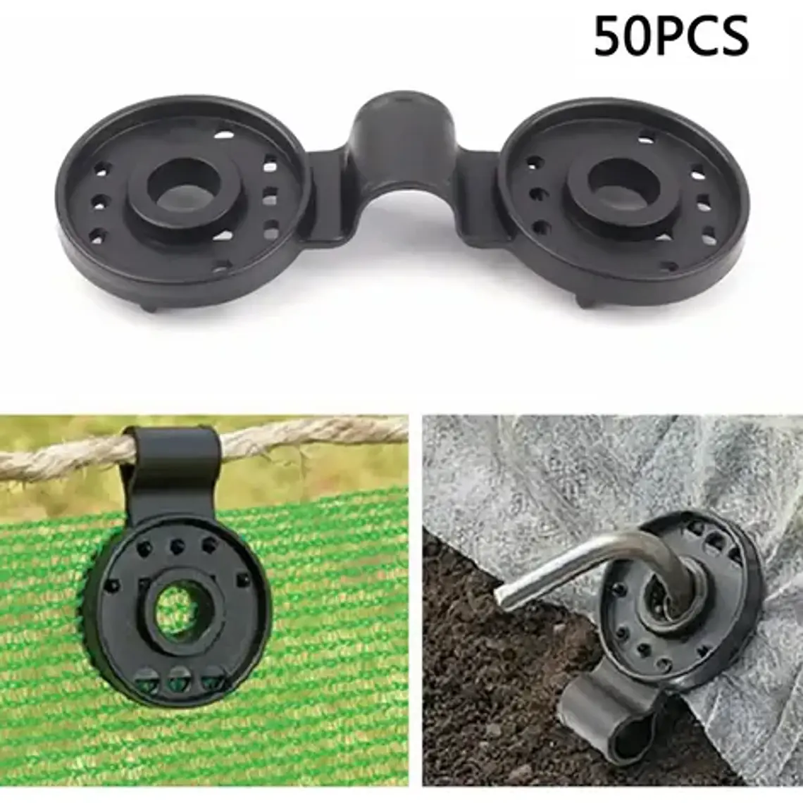 50 Clips Para Lona Toldo Malla Sombra Raschel Gancho Camping 1