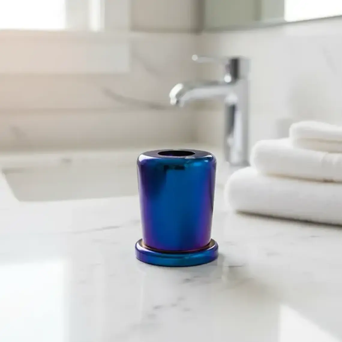 Algodonero Metalizado Único Azul Pacard Dispensador Inox 3