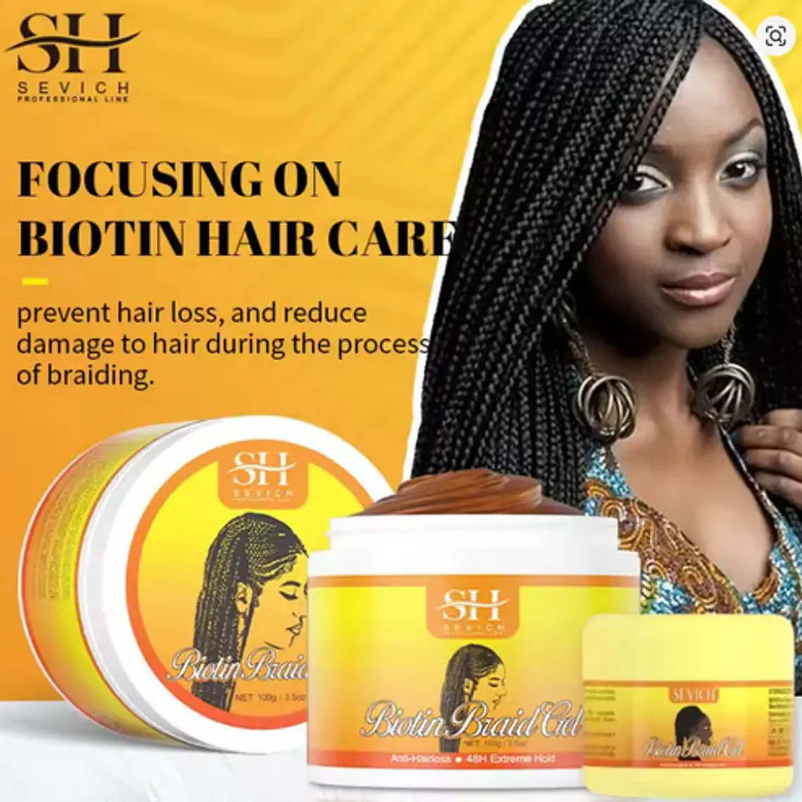Gel Para Trenzar El Cabello Sevich Biotin Braid Gel 4