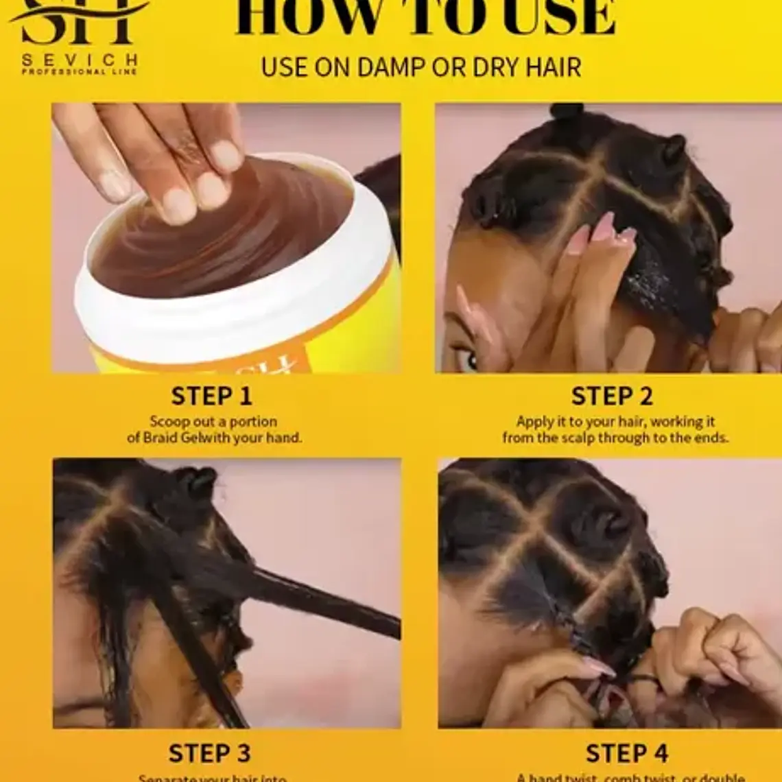 Gel Para Trenzar El Cabello Sevich Biotin Braid Gel 6