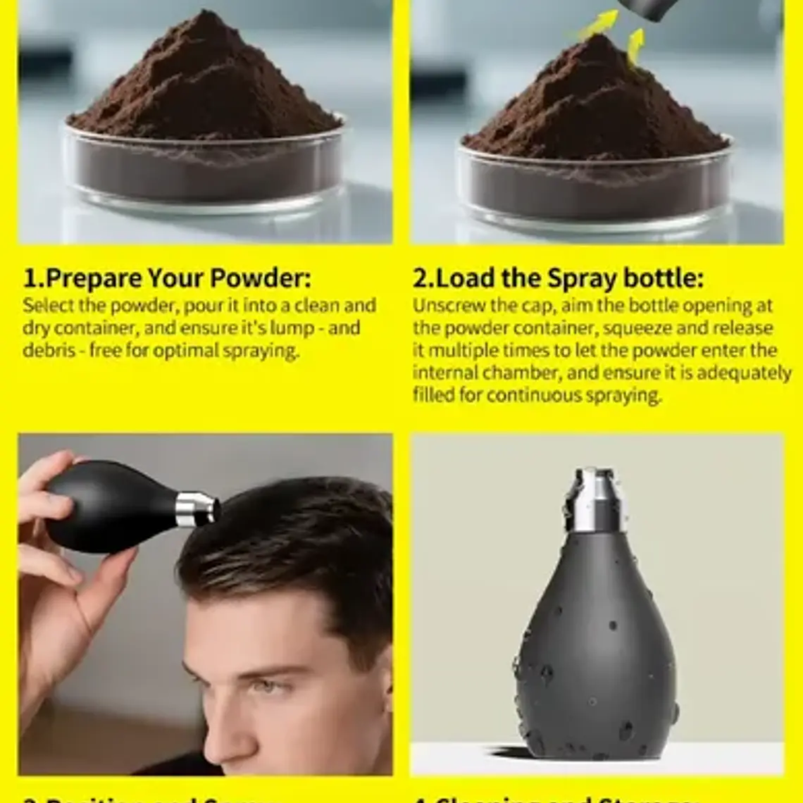 Aplicador De Pera Spray Para Fibras Capilares Premium Sevich 5