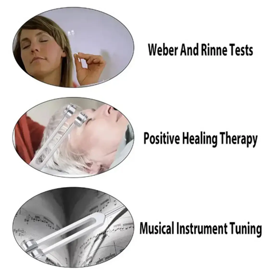 Kit Diapason Medico + Mazo Frecuencia Examen Reflejo 128 Hz 4