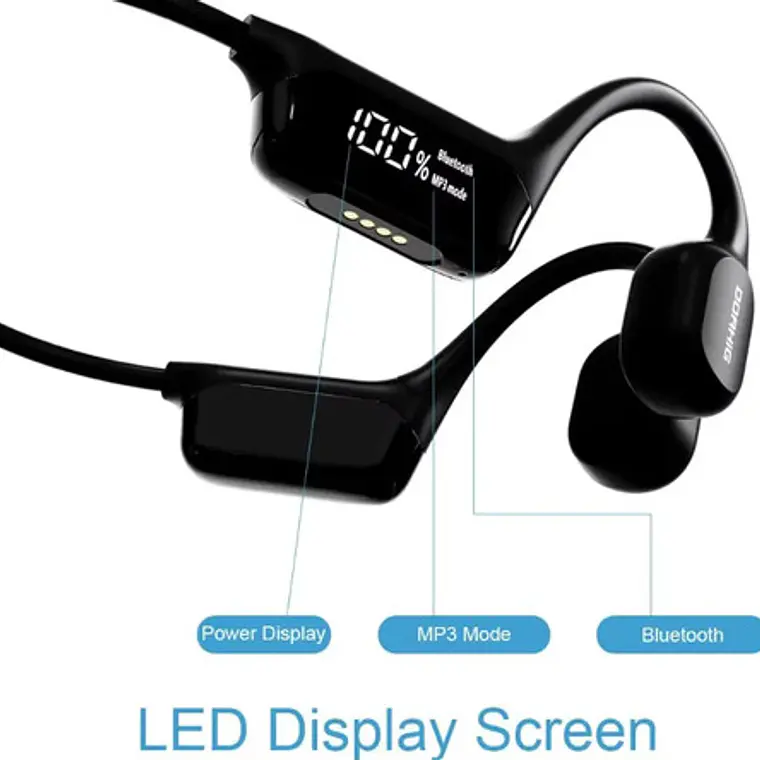 Auriculares Natación Cond. Ósea Ipx8 Sumergibles Únicos Lcd 2