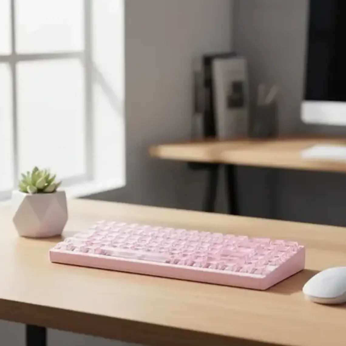 Teclado Atk - 68rx  Magnetic He (cable) - Wolf - Pink 3