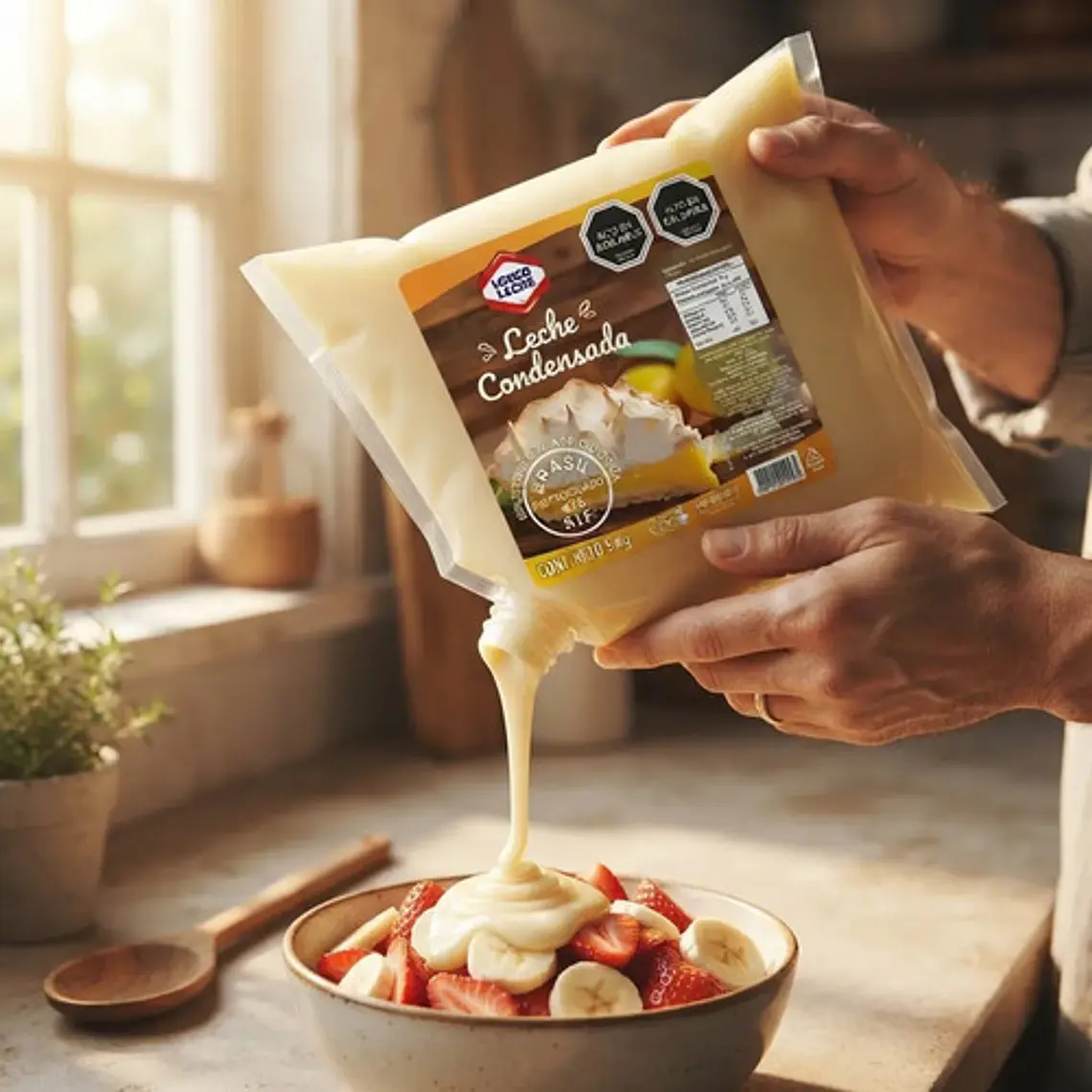 Leche Condensada Lonco Leche Bolsa 5 Kg Repostería Xl 3