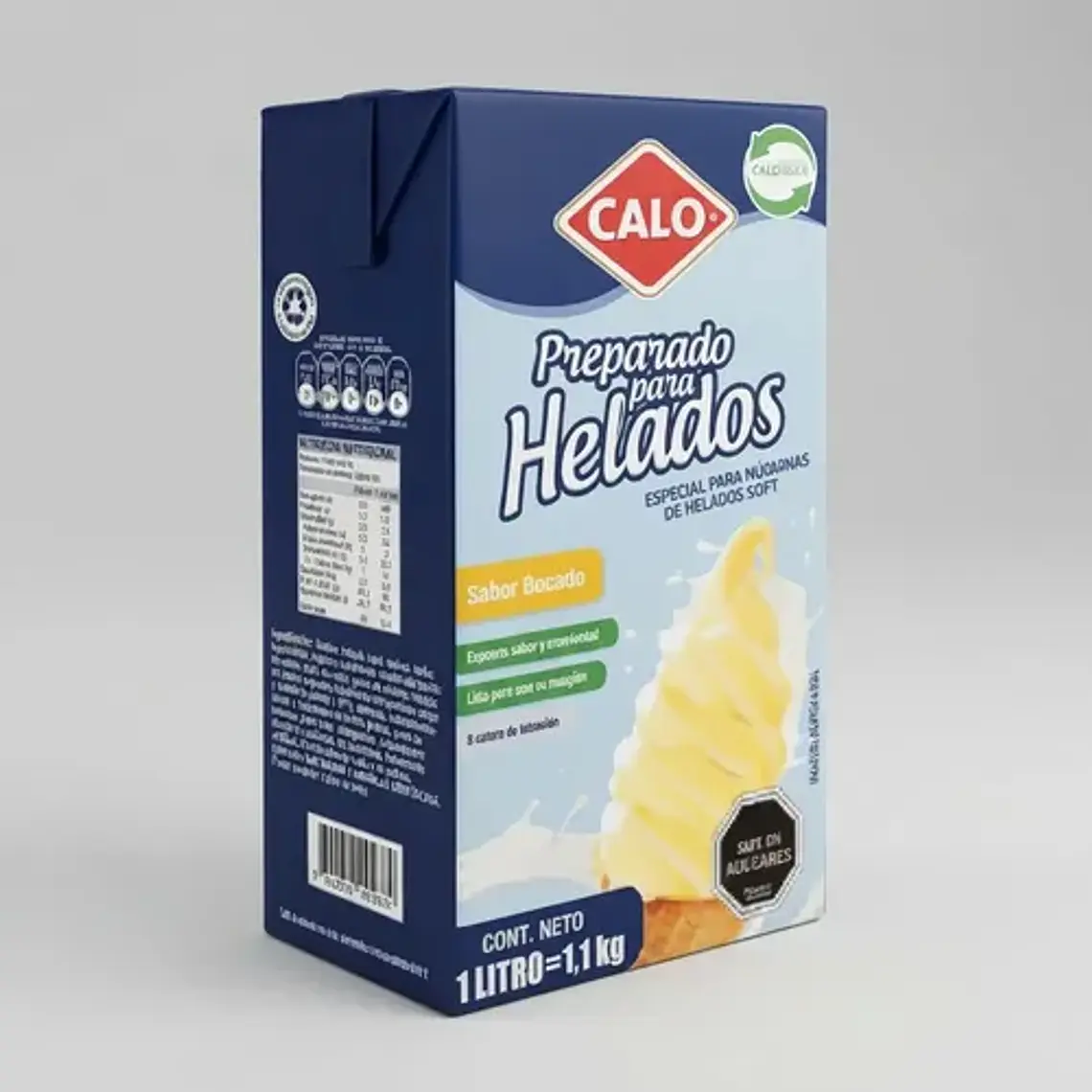 Preparado Para Helados Soft Calo 1l Sabor Lúcuma 4