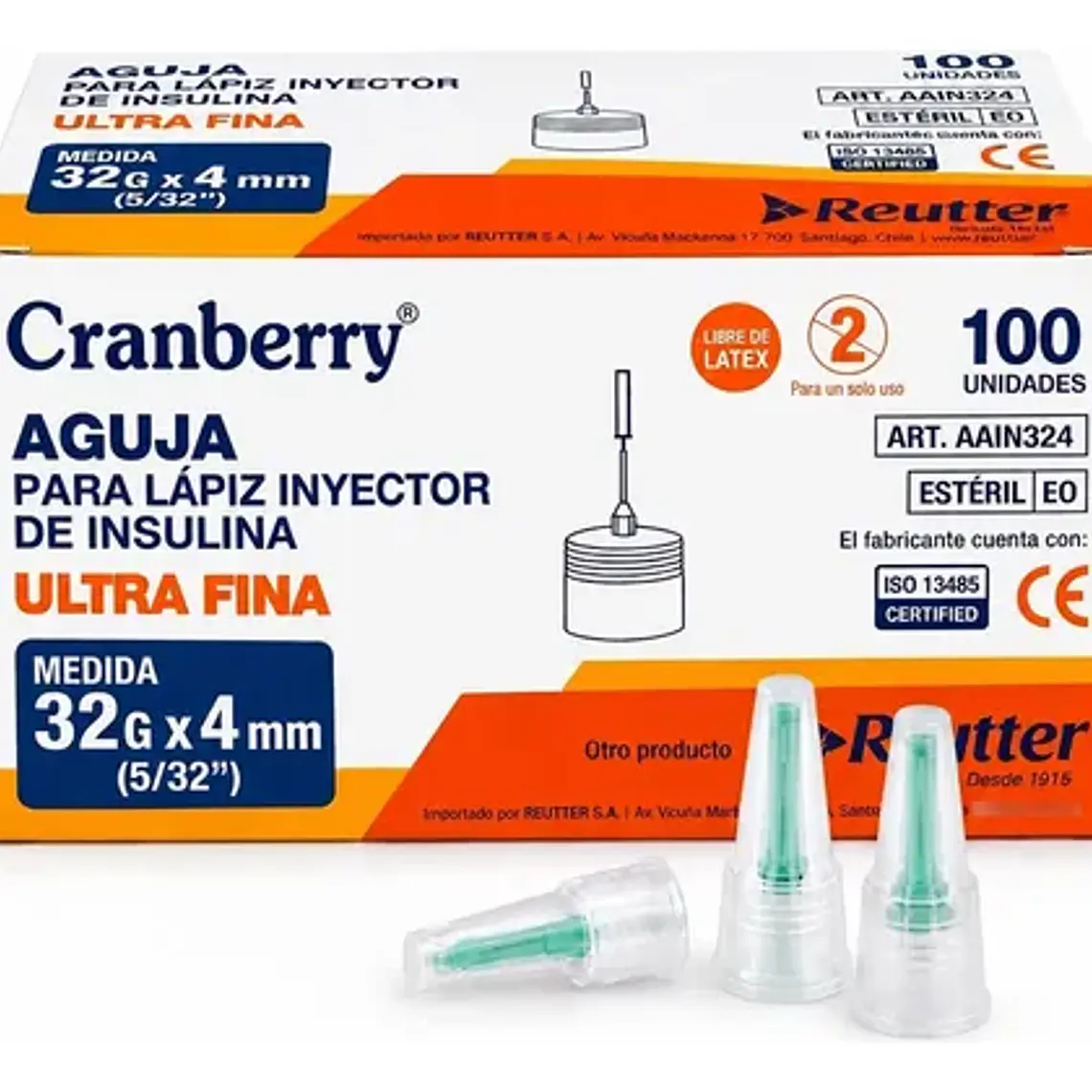 Aguja Lápiz Insulina 32g X 4mm Ultra Fina Caja 100 Unidades 1