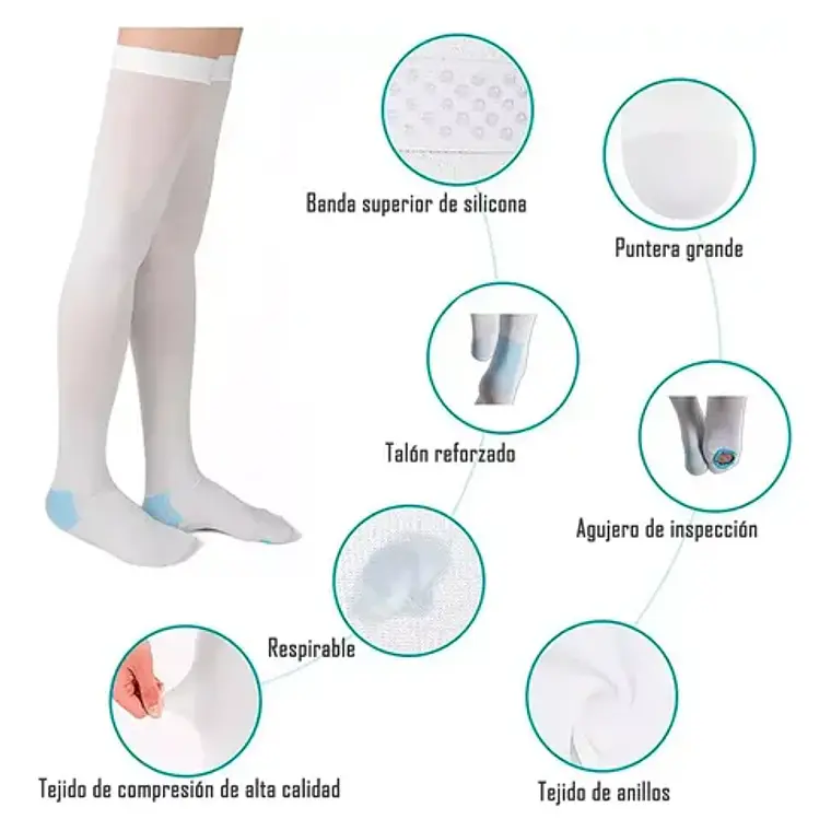 Medias Compresion Cranberry Trombosis Venosa (elegir Medida) 4
